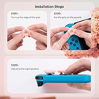 Vista 4 de GeekShare 4PCS Silicone Joystick Thumb Grip Caps, Kawaii Cherry Blossom Joystick Cover Compatible with SwitchOLEDSwitch Lite (Sakura)