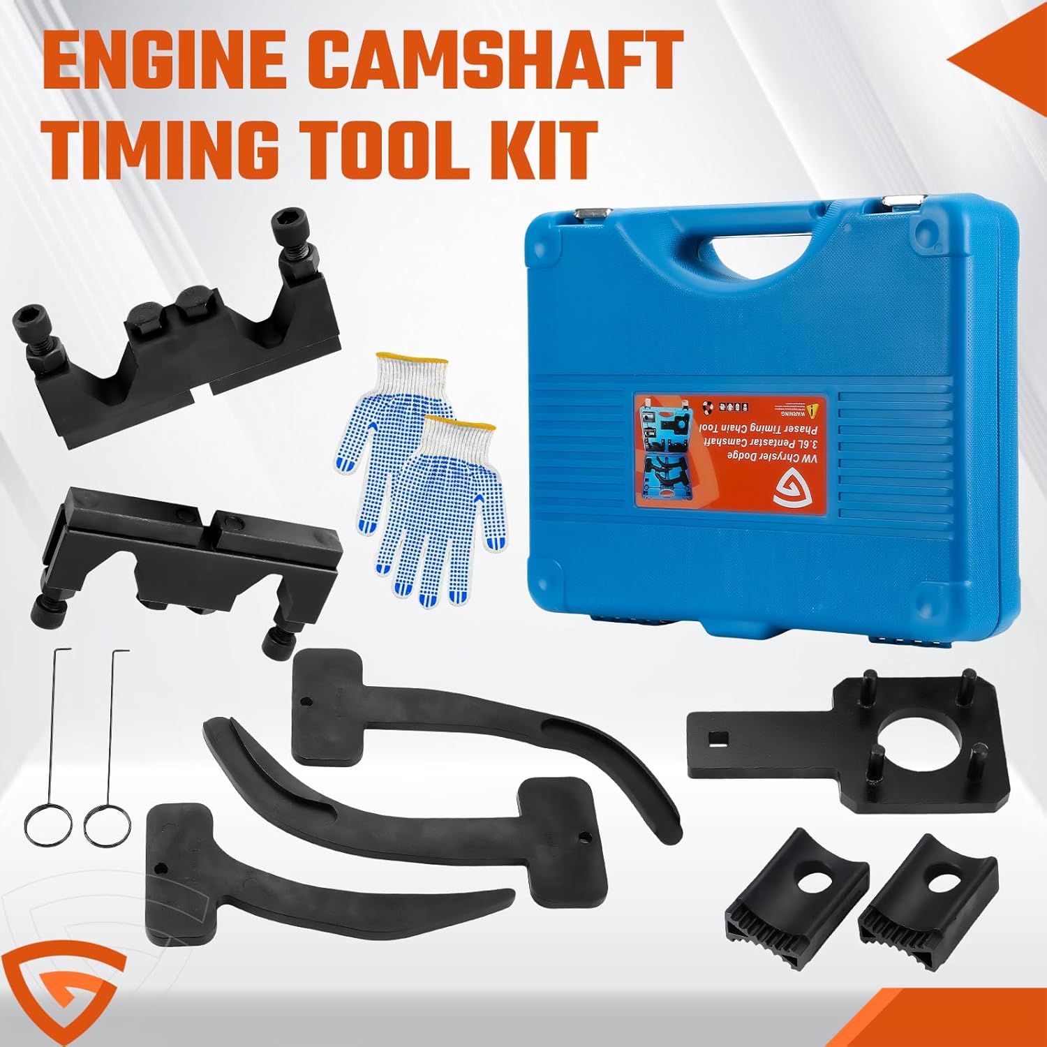 Camshaft Phaser Timing Chain Tool, Camshaft Holding Tool Crankshaft Pulley Wrench Fit For VW | Fit For Chrysler | Fit For Dodge, 3.6L Pentastar Engine, Replaces# 10369 10200A 10202 10198A 2025200090
