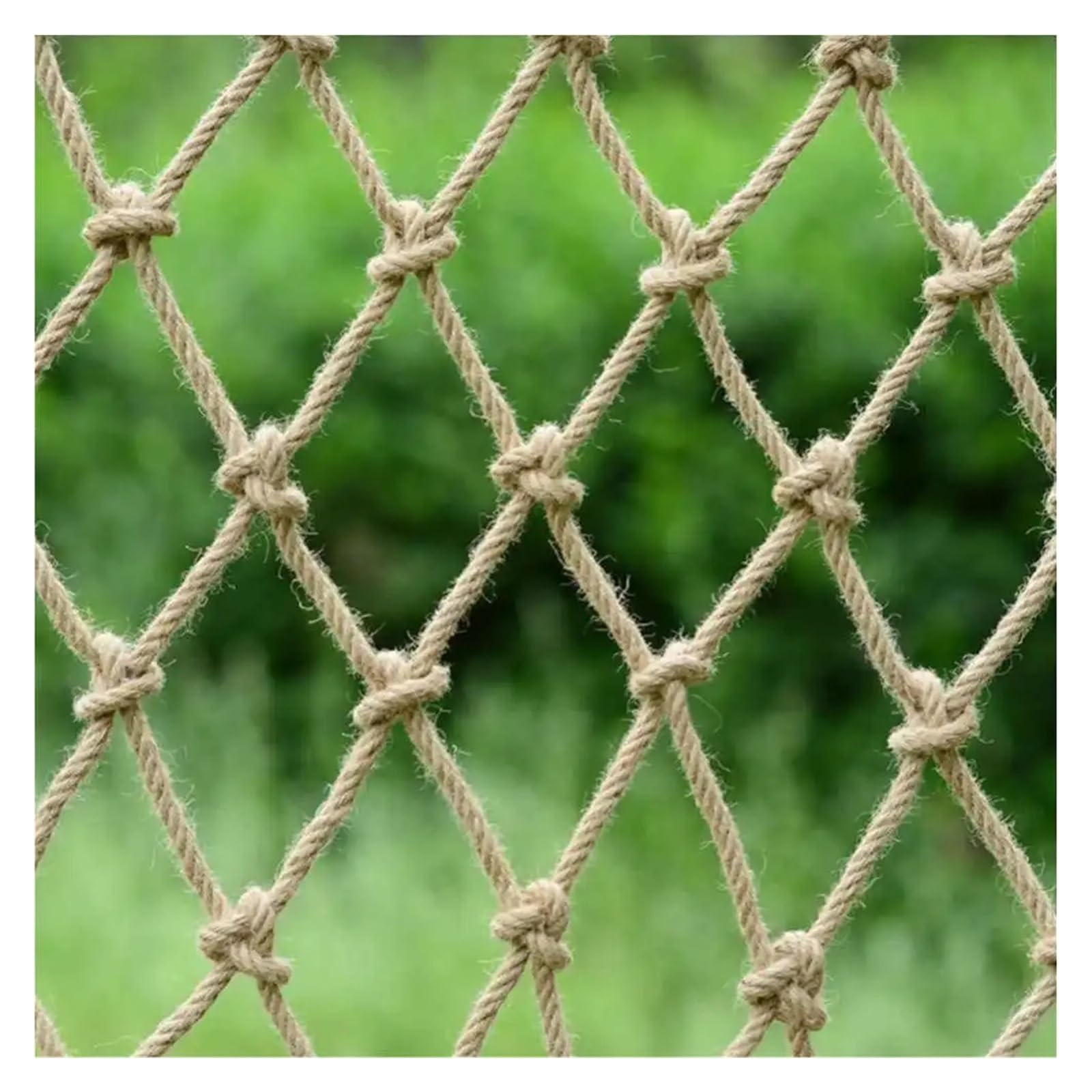 Filet d'escalade corde en jute protection escalier et clôture de jardin
