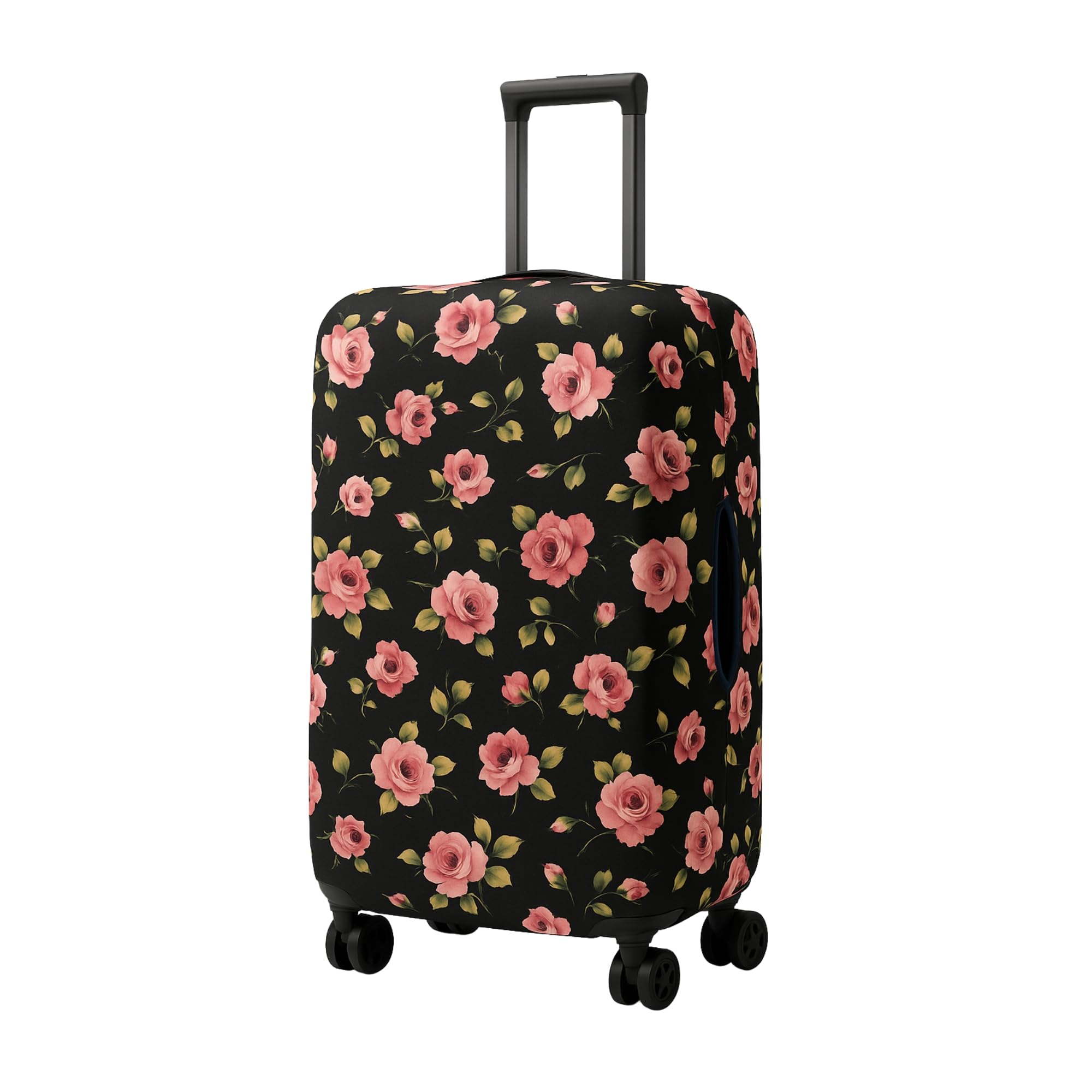 Trolley Bag Cover – Stretchless, Waterproof and Polyester Fabric with Flower Print Luggage Cover for Medium Size Suitcase Luggage Cover (24 Inch)-image-19