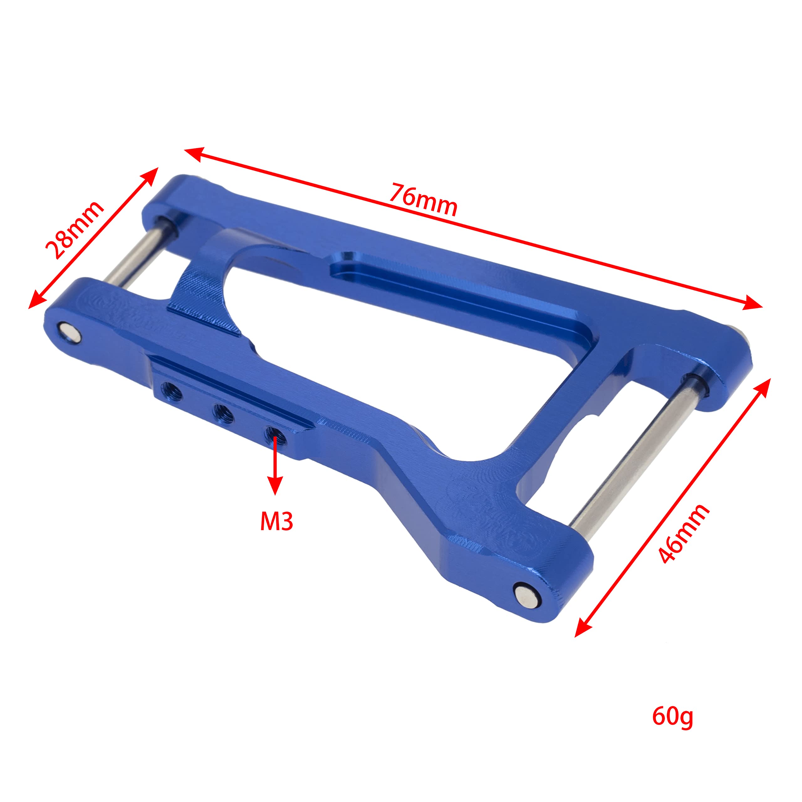 Dilwe Aluminum Rear Suspension Arms For Traxxas 1967 C10 Drag Slash – CNC Machined, Adjustable Angle (Black)
