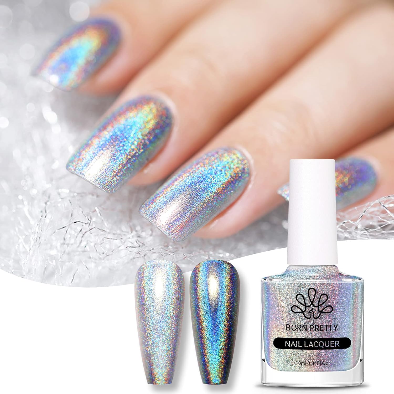 Born Pretty Holographic Nail Polish - Quick Dry Sparkle