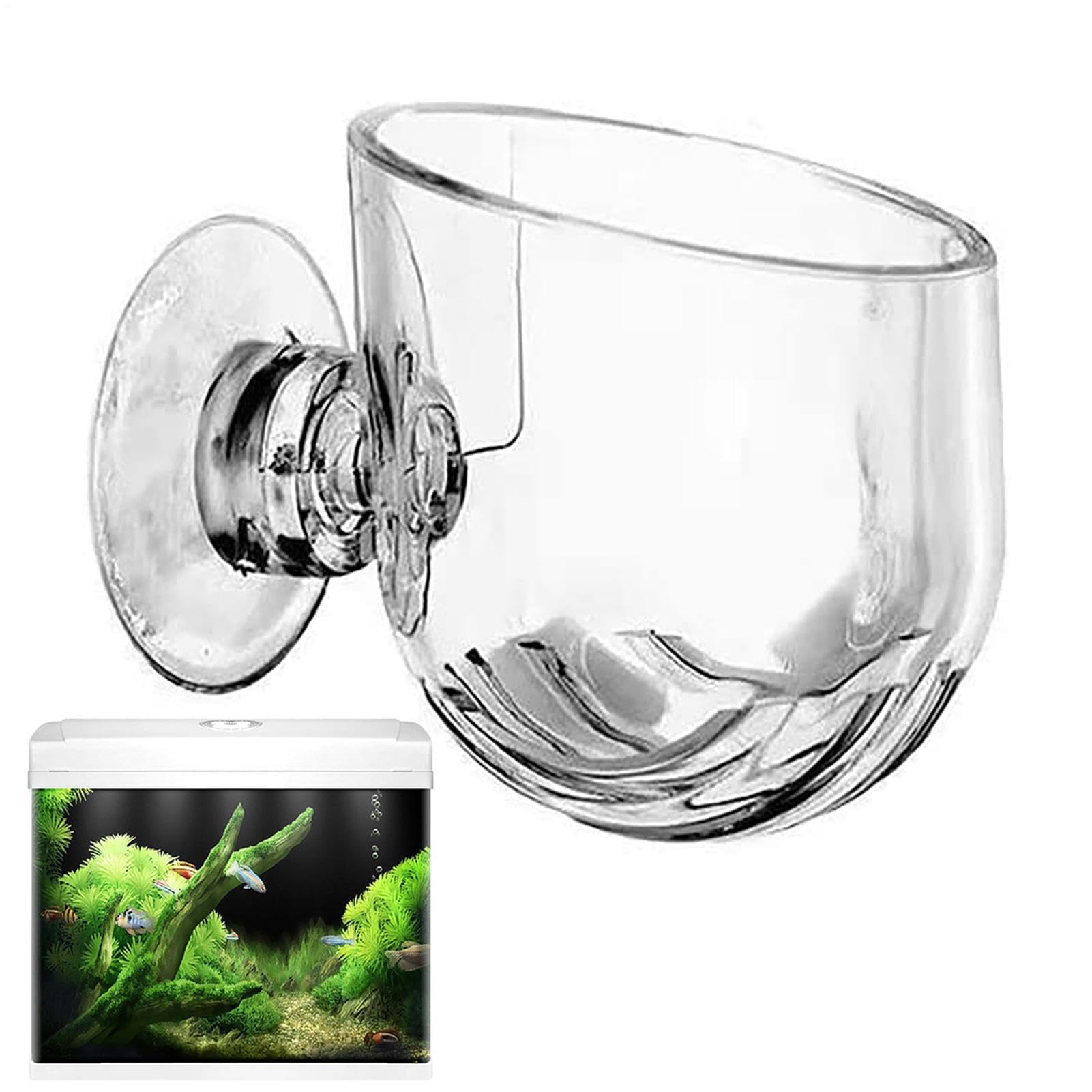 Fish Tank Plant Holder | Acrylic Clear Aquatic Plant Cups with Suction | Waterscape Accessories for Vivarium Terrarium Paludarium Riparium Propagation