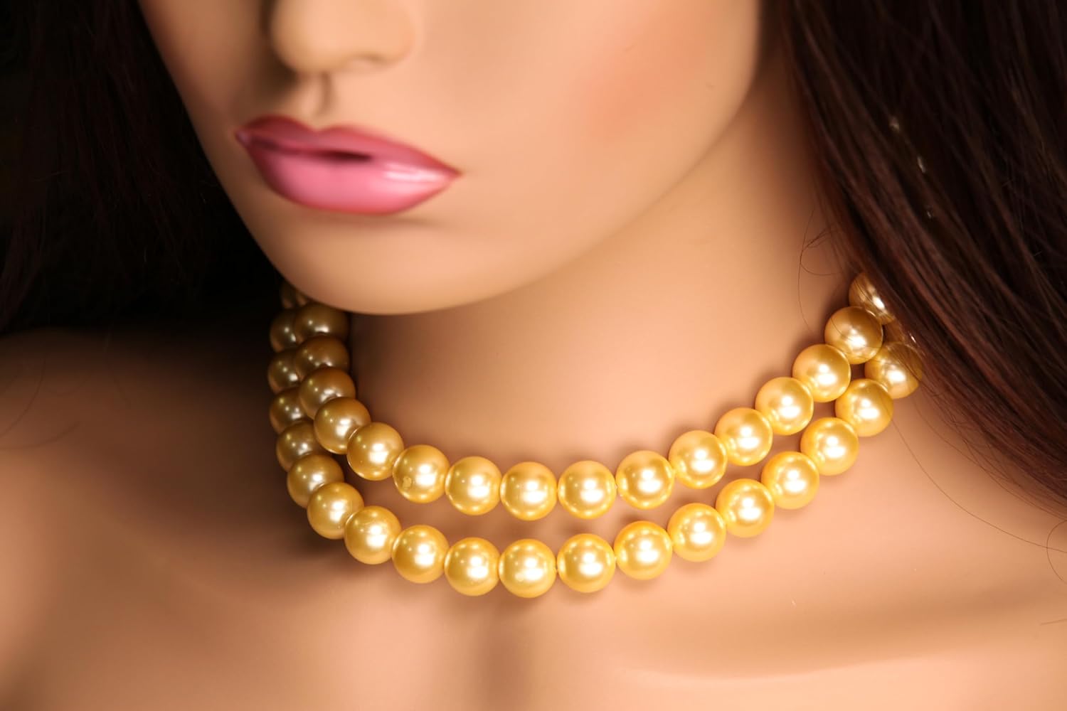 Golden Yellow South Sea Shell Pearl 14mm Large High Luster Statement Necklace with Strong Magnetic Ball Clasp Necklace, Bridal, Gift for Her, Handmade Custom Order