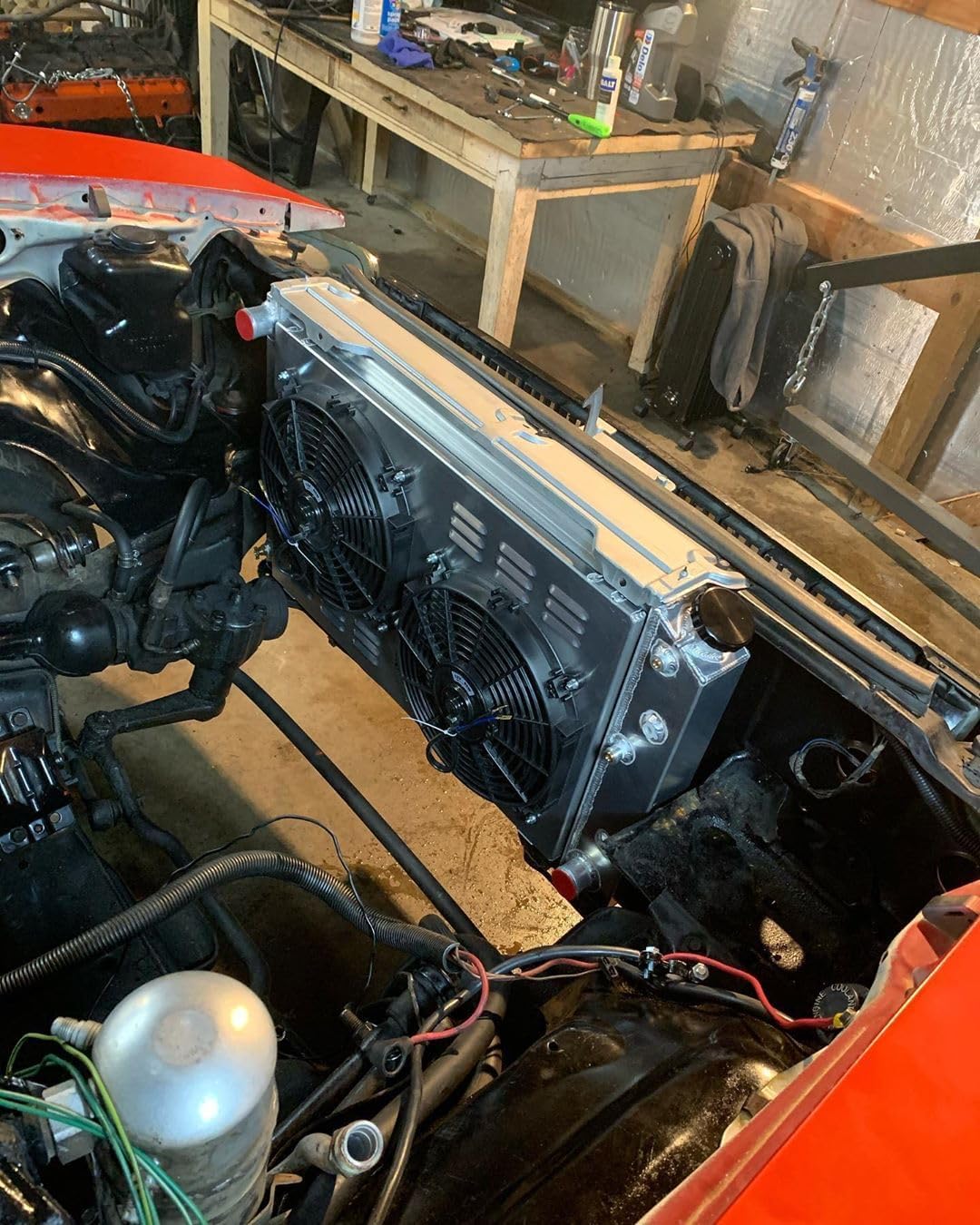 ReadyCool Aluminum 3 ROW Radiator+Shroud Fan+Relay For 70-81 Chevy Camaro,78-87 Monte Carlo SS AT/MT, silver