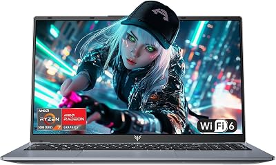 PC Portatile Processore Ryzen 7 5700U Fino a 4.3GHz, 16 GB RAM DDR4, 512GB M.2 NVMe PCIe3.0 SSD, Laptop 15,6 Pollici 1080P FHD, Notebook Privacy Cam, Wi-Fi 6, USB 3.2, BT5.2, HDMI, Type-C