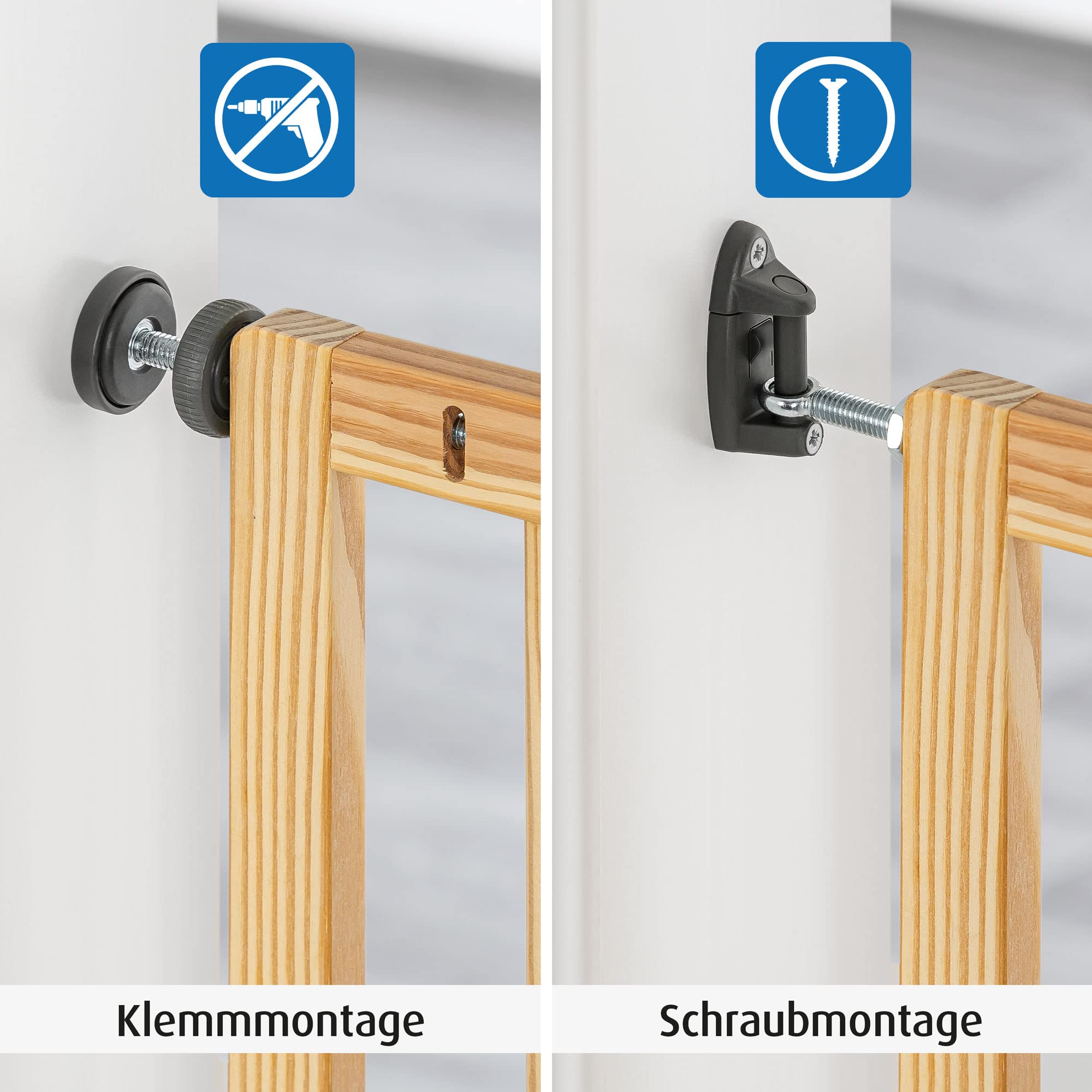 Reer 46221 Klemm- und Schraubgitter Basic, Holz, holzfarben