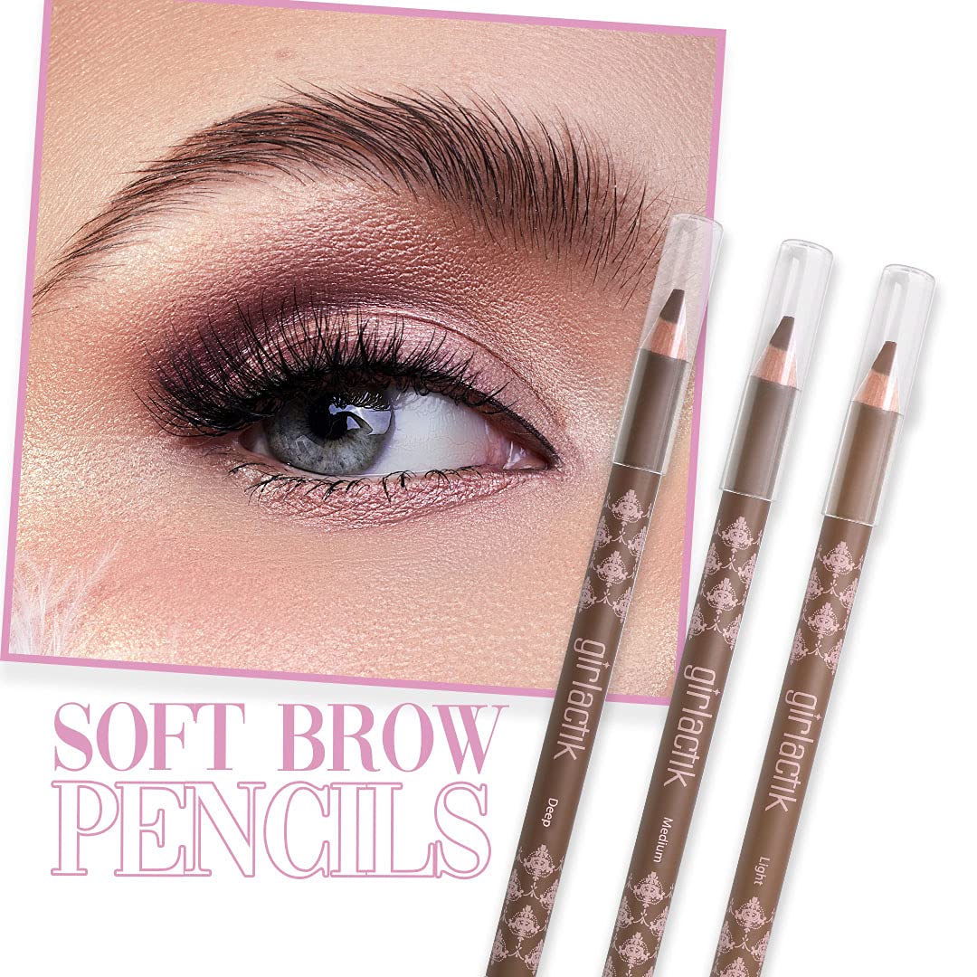 Girlactik Soft Powder Eyebrow Pencil - Medium Brow - 1.19 g / .042 oz