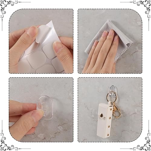 Miniatura 3 de 30 ganchos de pared adhesivos transparentes para colgar, ganchos extraíbles resistentes, ganchos adhesivos de plástico pequeños acrílicos, ganchos