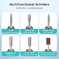 Vista 9 de COSLUS - Taladro Eléctrico para Uñas Profesional: para Uñas Acrílicas, de Gel y en Polvo, Kit de Taladro de Uñas Portátil, Juego de Herramientas