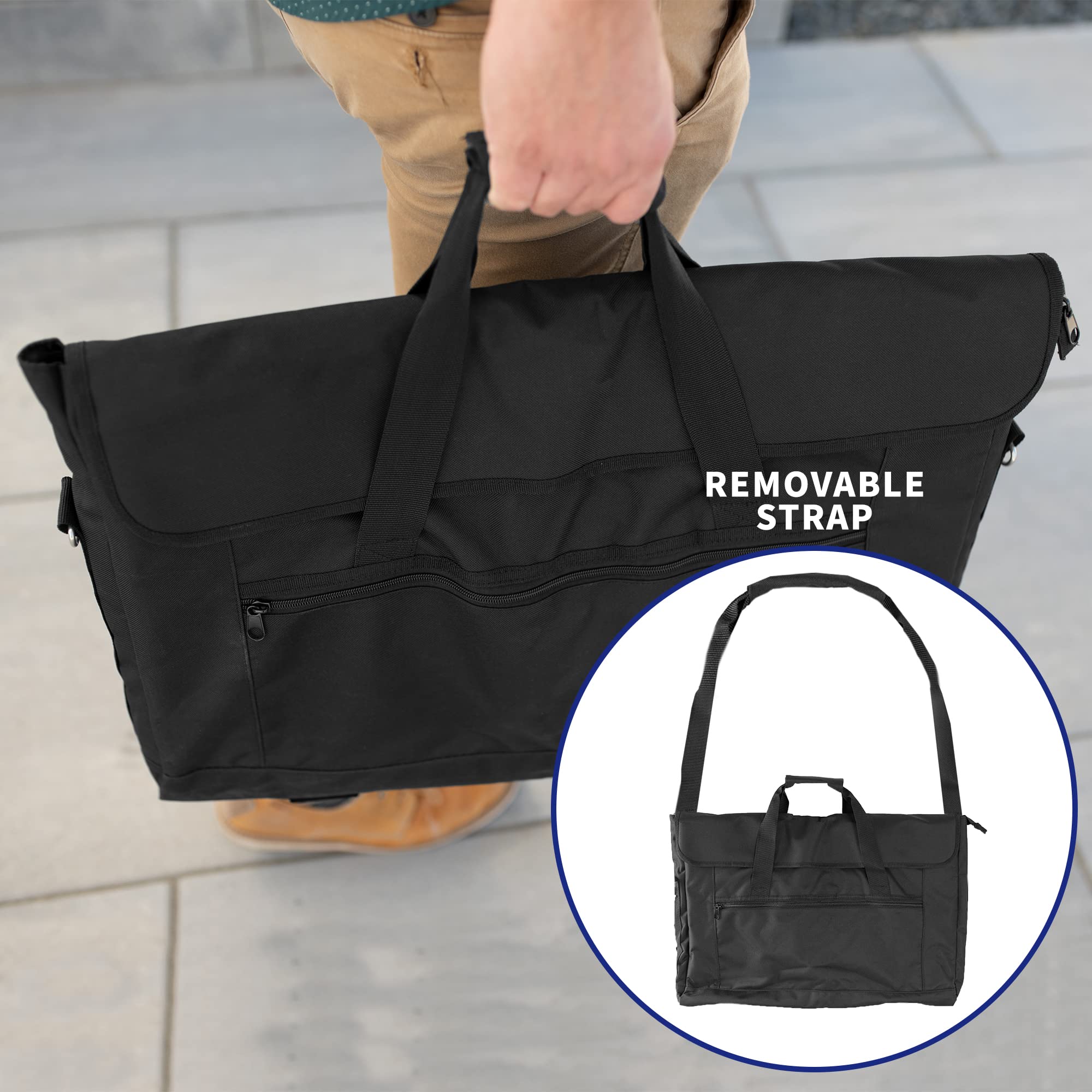 VIVO Custodia da trasporto per monitor fino a 24", borsa da viaggio imbottita con tasca frontale per accessori, tracolla rimovibile, nylon resistente all'acqua, solo borsa, nero, CASE-MT02