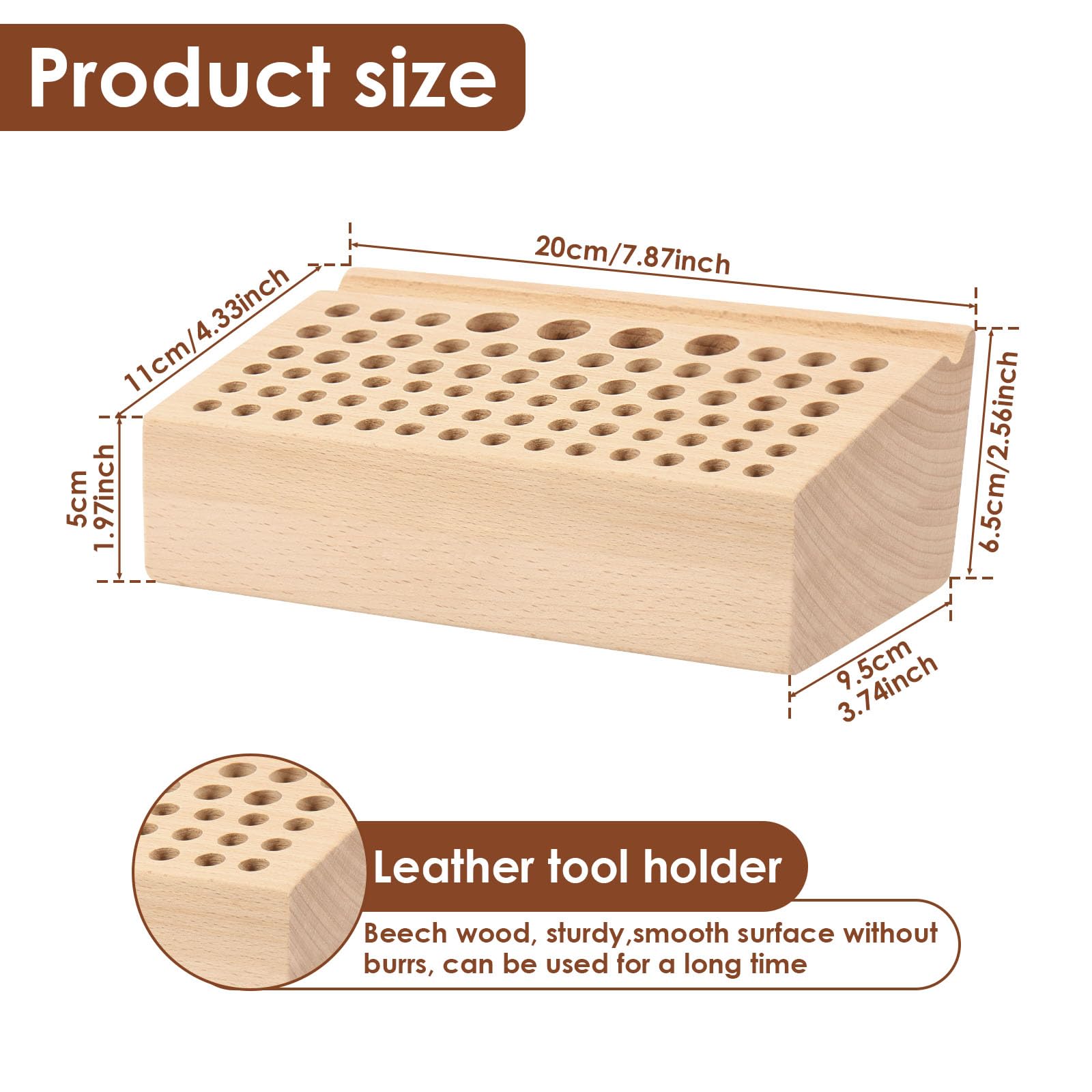76 Styles Leather Craft Tool Holder, Leather Tool Organizer Holder Tool Wooden, Professional Tools Portable Leathercraft Organizer for Making Punch Tools Craftsmen