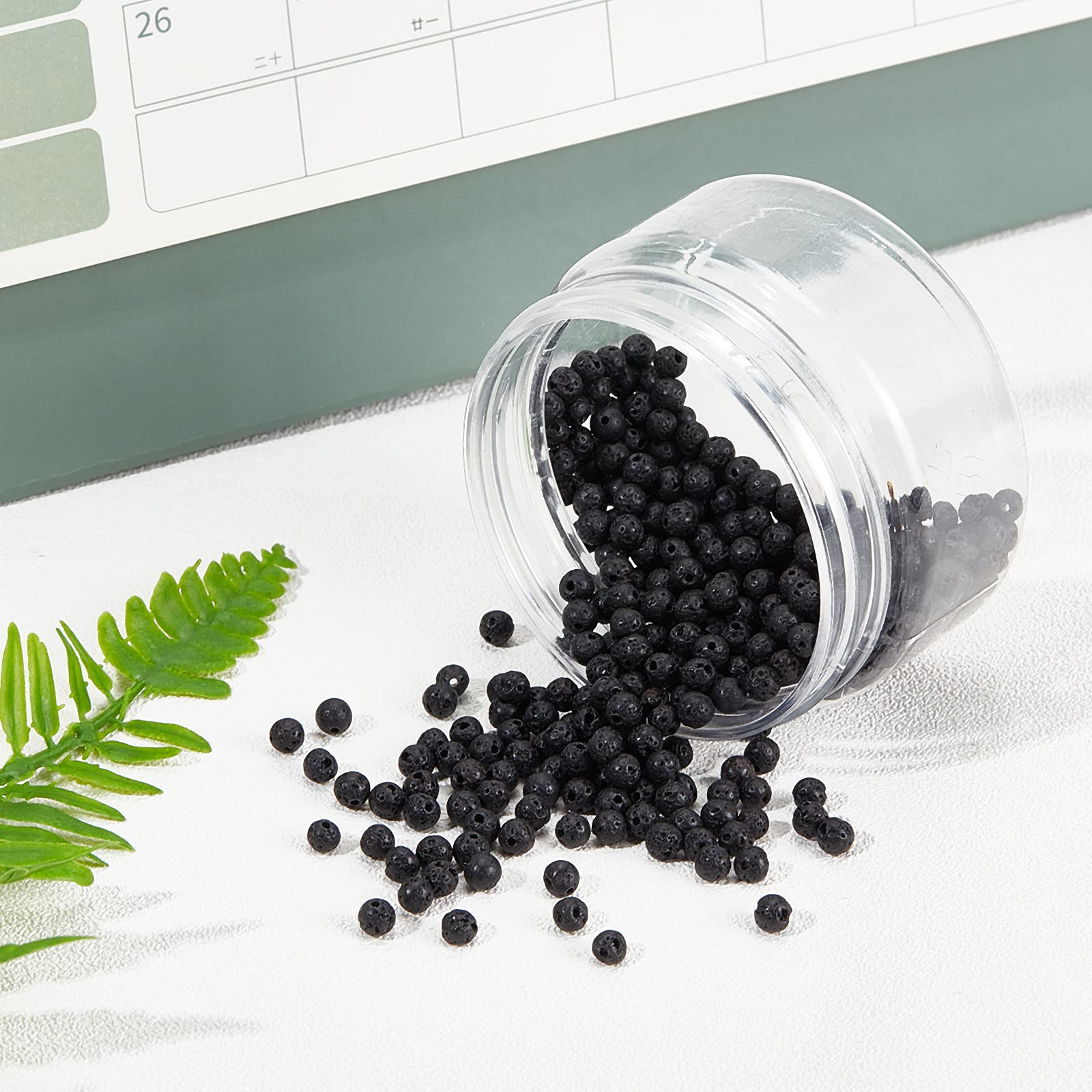 OLYCRAFT Lot De 470 Perles Rondes En Pierre Volcanique Teintées De 8 Mm, 10 Couleurs, Perles De Lave Pour La Fabrication De Bijoux