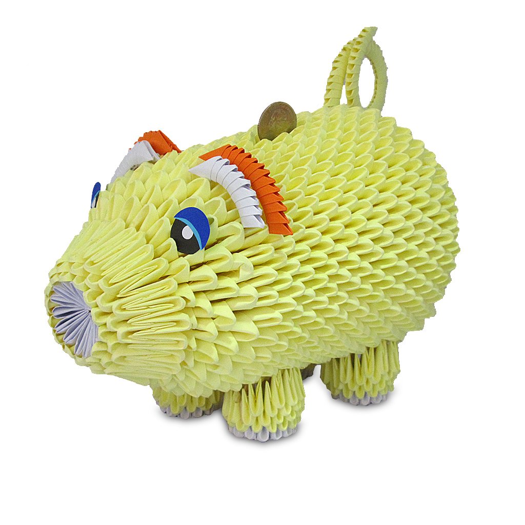 Origami Piggy Bank EMBROIDERY & ORIGAMI