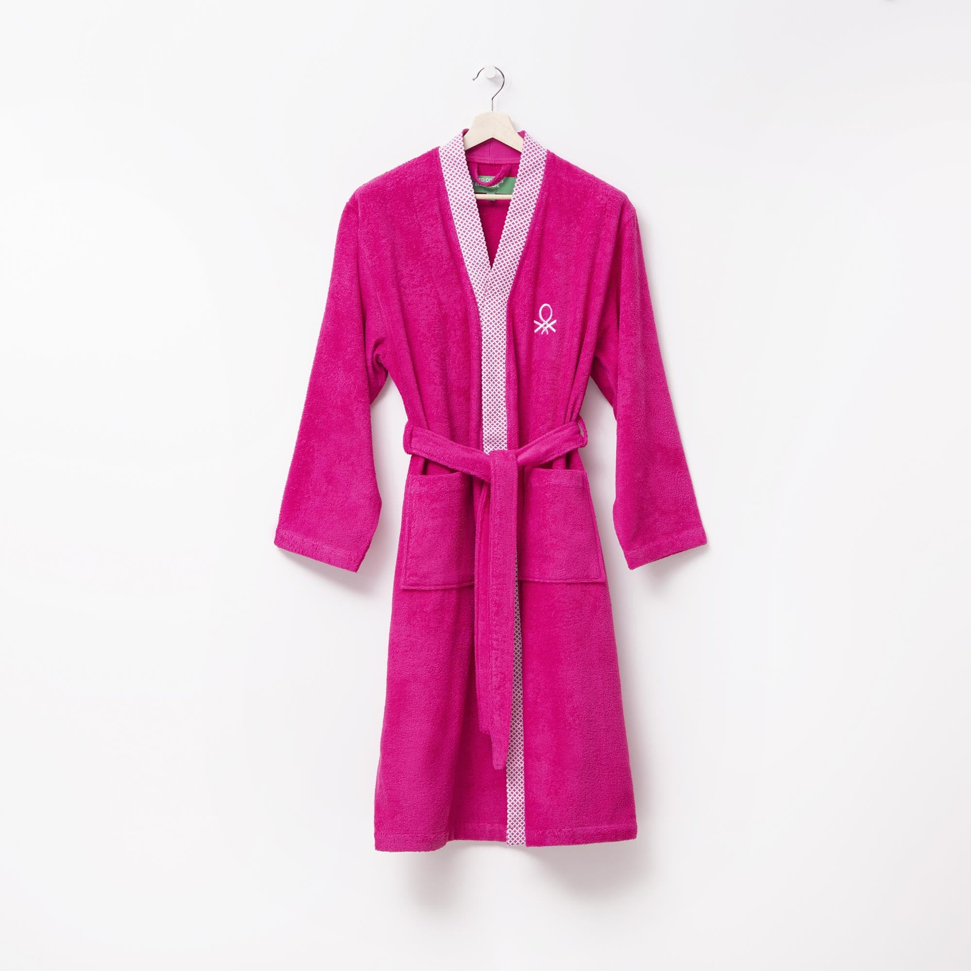 Albornoz 380gsm 100% algodón con ribete jacquard Summer Benetton