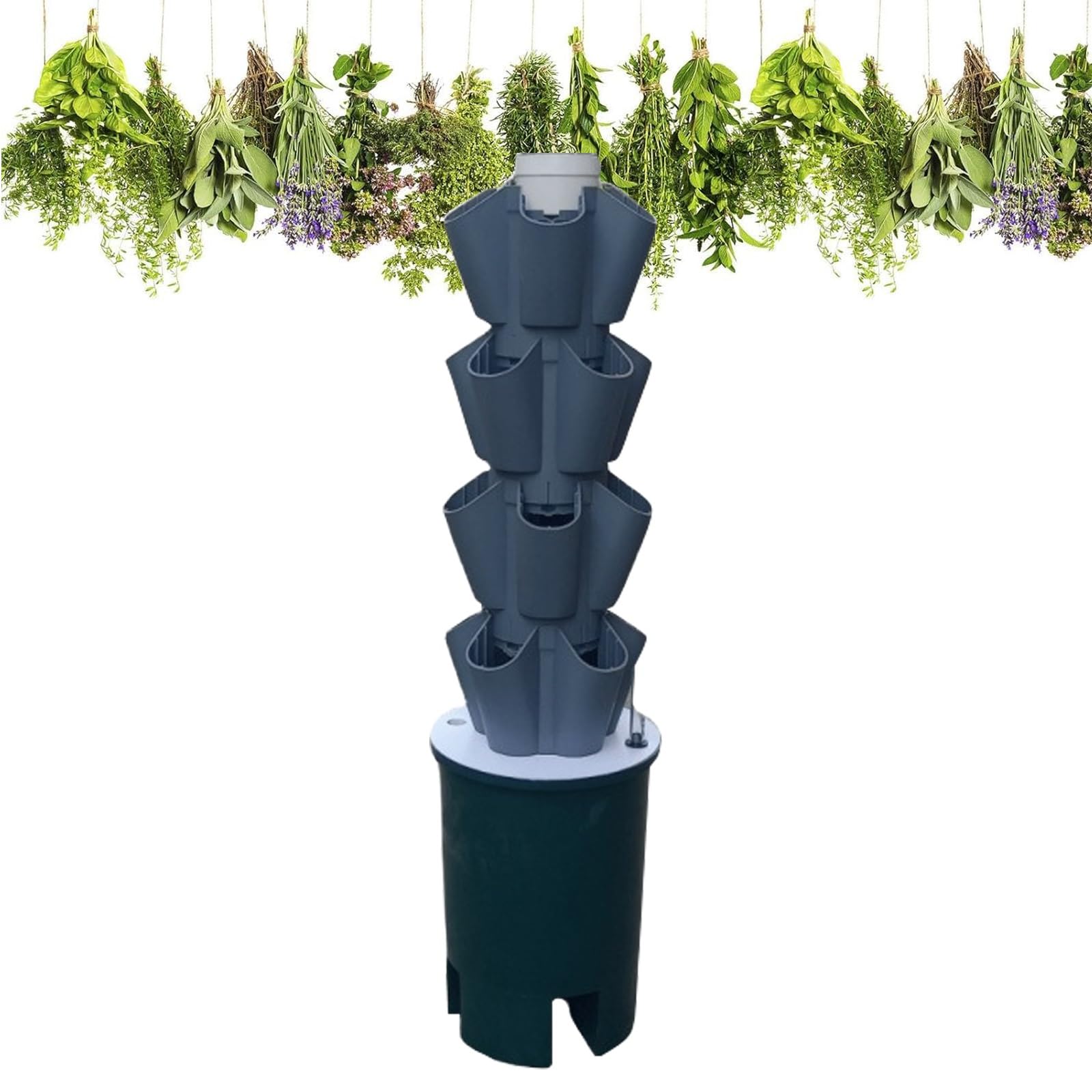 Kit de sistema de cultivo hidropónico, eficiente jardín de hierbas para lechuga, tomate y verduras, solución de jardín vertical