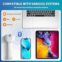 Vista 8 de NetumScan Escáner de código de barras industrial 2D QR inalámbrico con Bluetooth, IP67 impermeable a prueba de golpes resistente lector de códigos