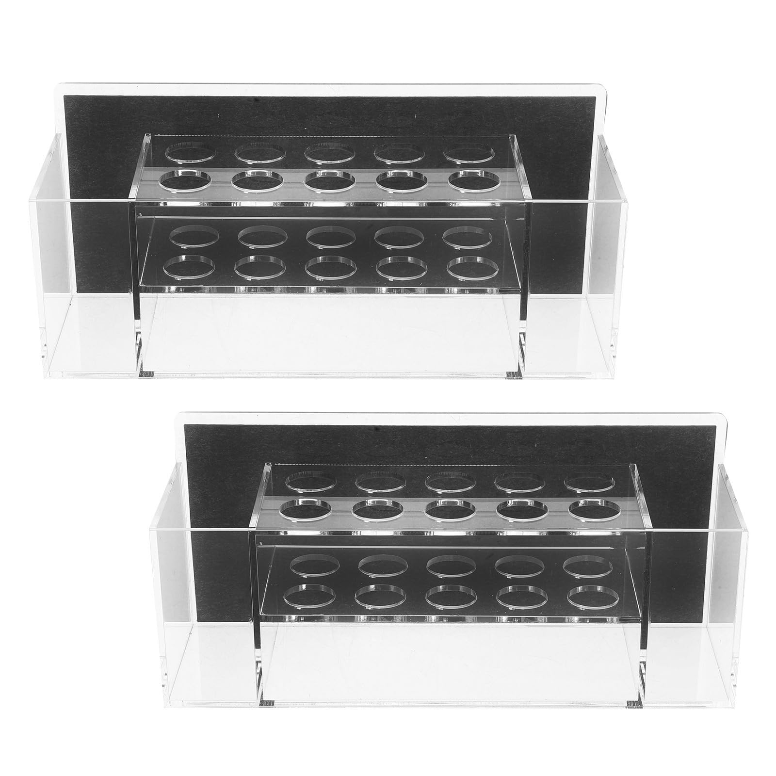 Alasum 2 Pezzi Portapenne Design Semplice a Strati in Acrilico Trasparente con Magnete Integrato Supporto Allargato per Organizzazione Scrivania in Ufficio o Aula