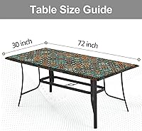 Vista 2 de Mantel para mesa plegable, funda impermeable para mesa de pícnic, para mesas de 6 pies, borde elástico, cubierta de plástico para picnic