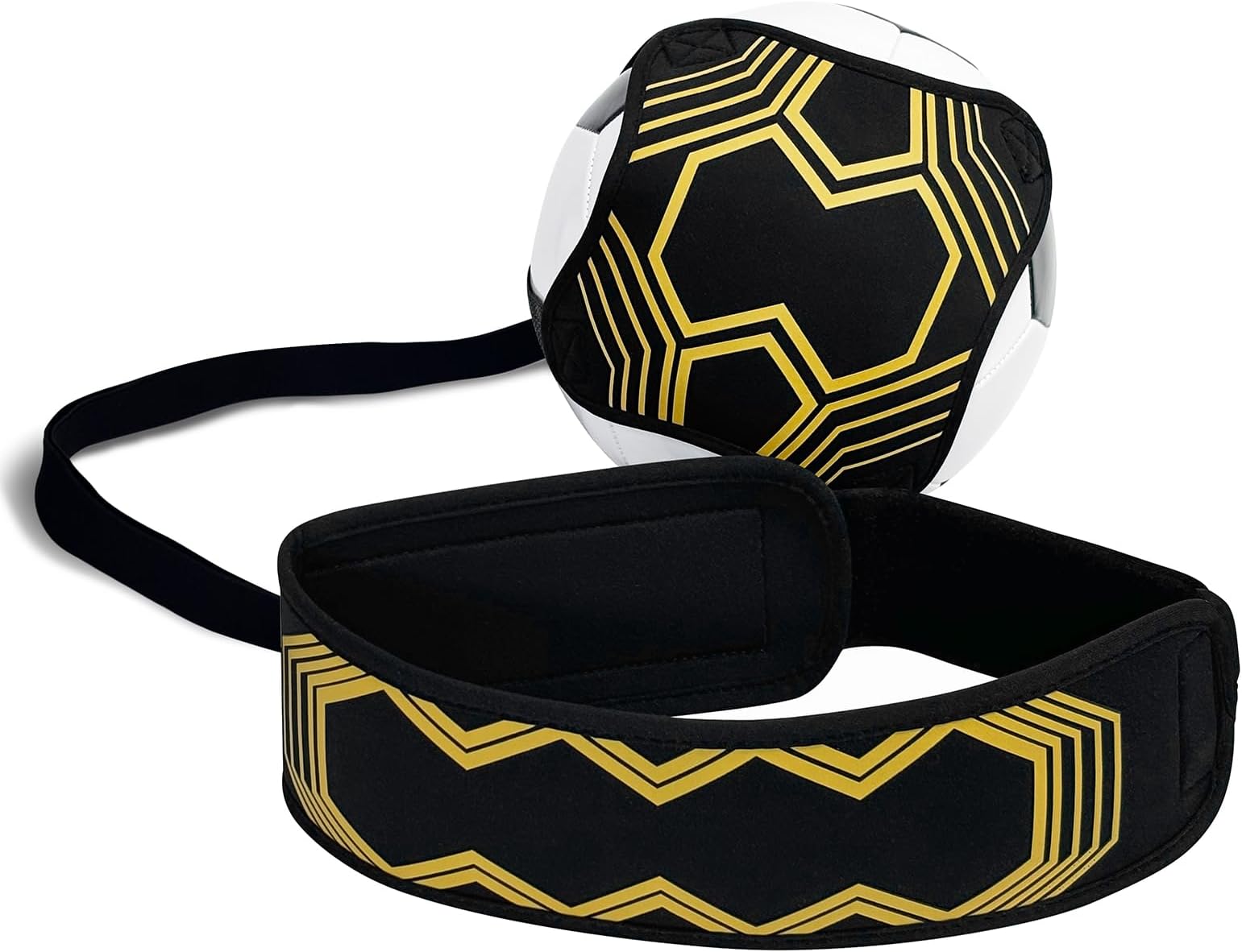 biguphate Solo Practice Soccer/Volleyball/Rugby Trainer, Football Kick Throw Training Aid, Adjustable Waist Belt for Kids and Adults