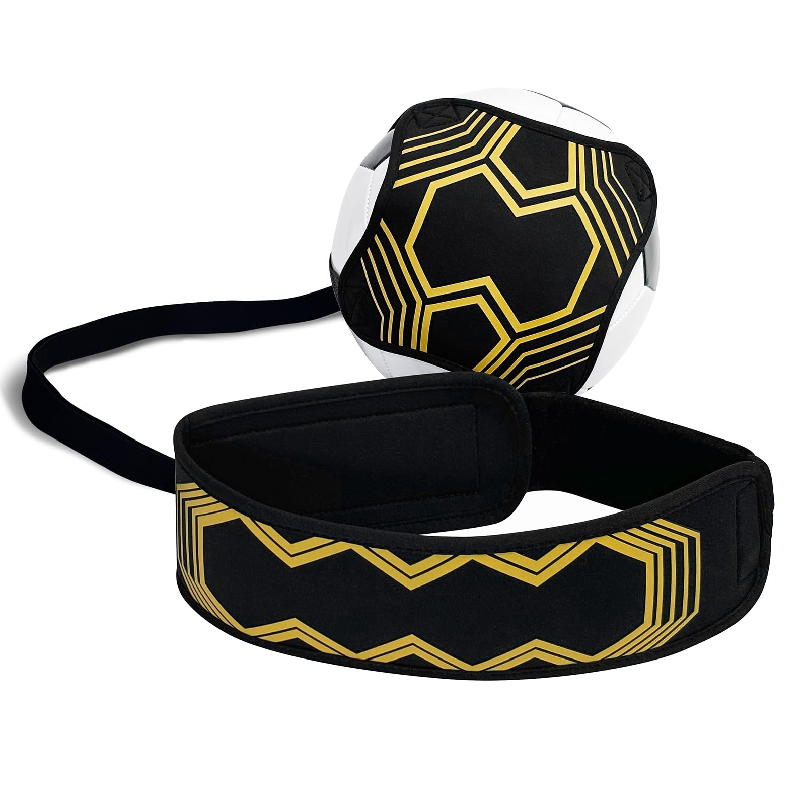 biguphate Solo Practice Soccer/Volleyball/Rugby Trainer, Football Kick Throw Training Aid, Adjustable Waist Belt for Kids and Adults