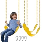 Swings Set - 2-Pack Suitable for Kids and Adults, Comes with Hooks & Chains, Perfect for Backyard