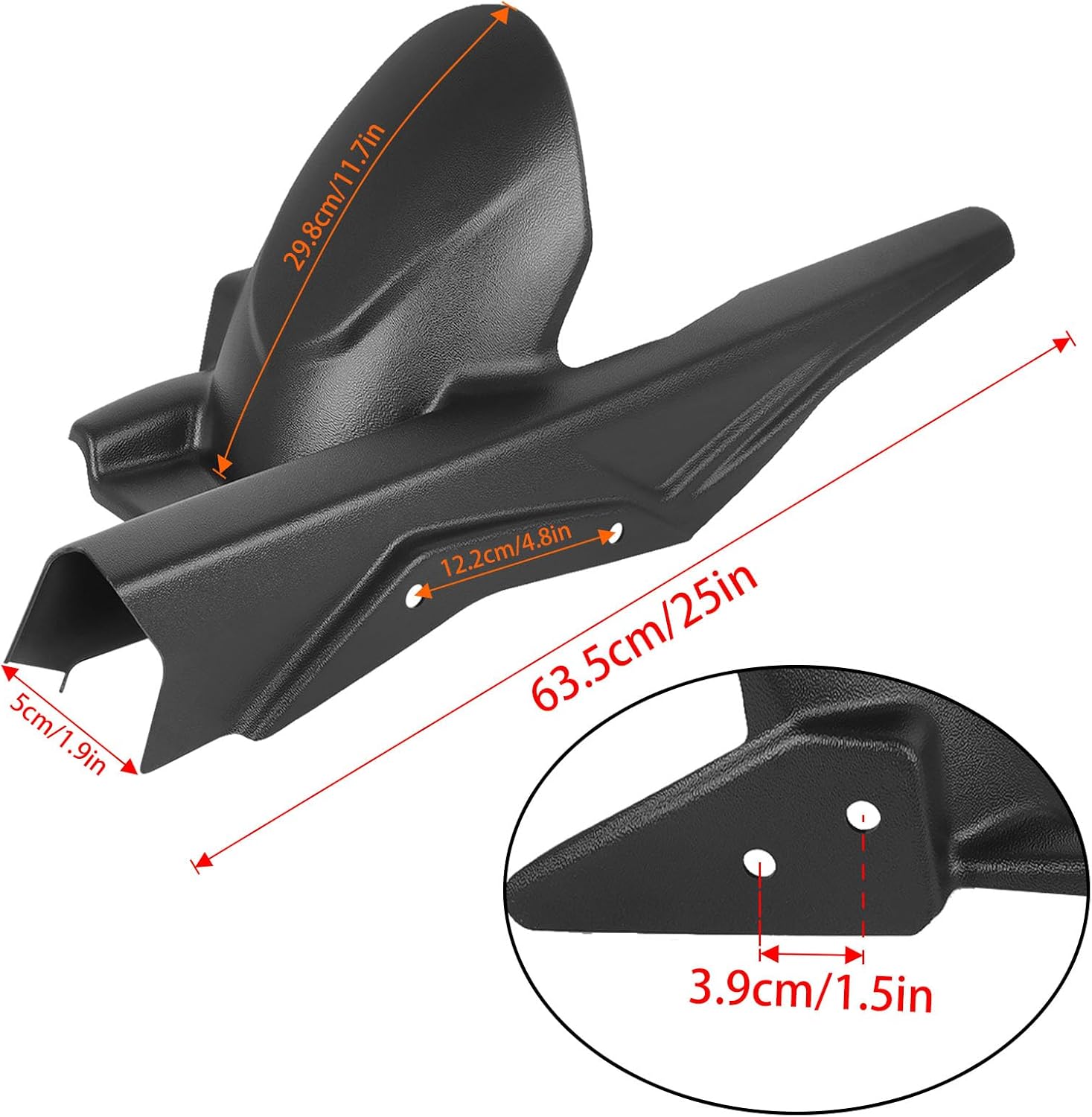 Motorcycle Mudguard Extender Extension Replacement for Tiger 850 Sport 2021-2025 Tiger 900 GT Pro Low 2020-2025 Rear Mudguards Splash Guard (Type A)