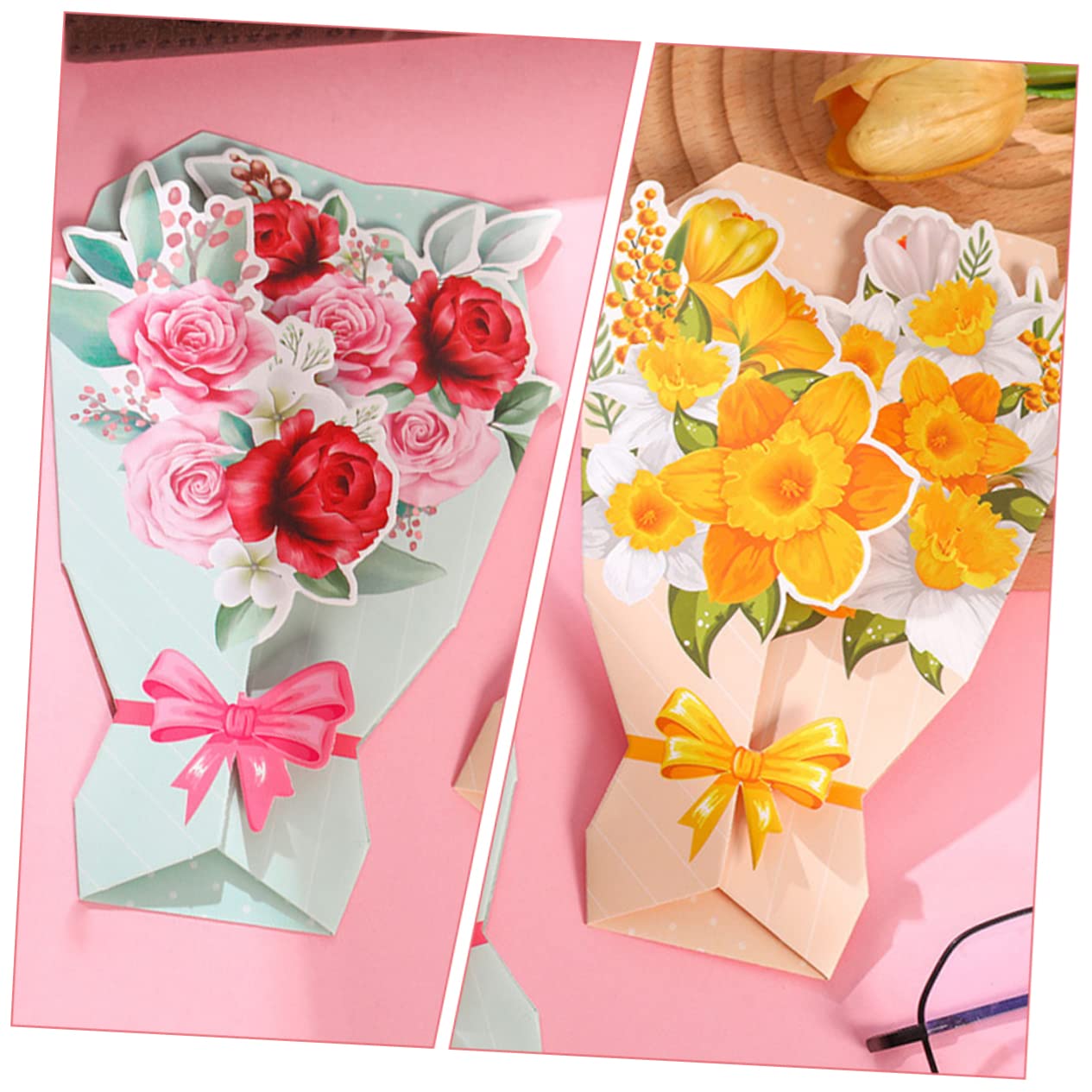 30pezzi Biglietti Di Compleanno Carta Con Bouquet Di Fiori Biglietti Di Auguri Per La Festa Degli Insegnanti e Compleanni Confezione Di Auguri Decorativa