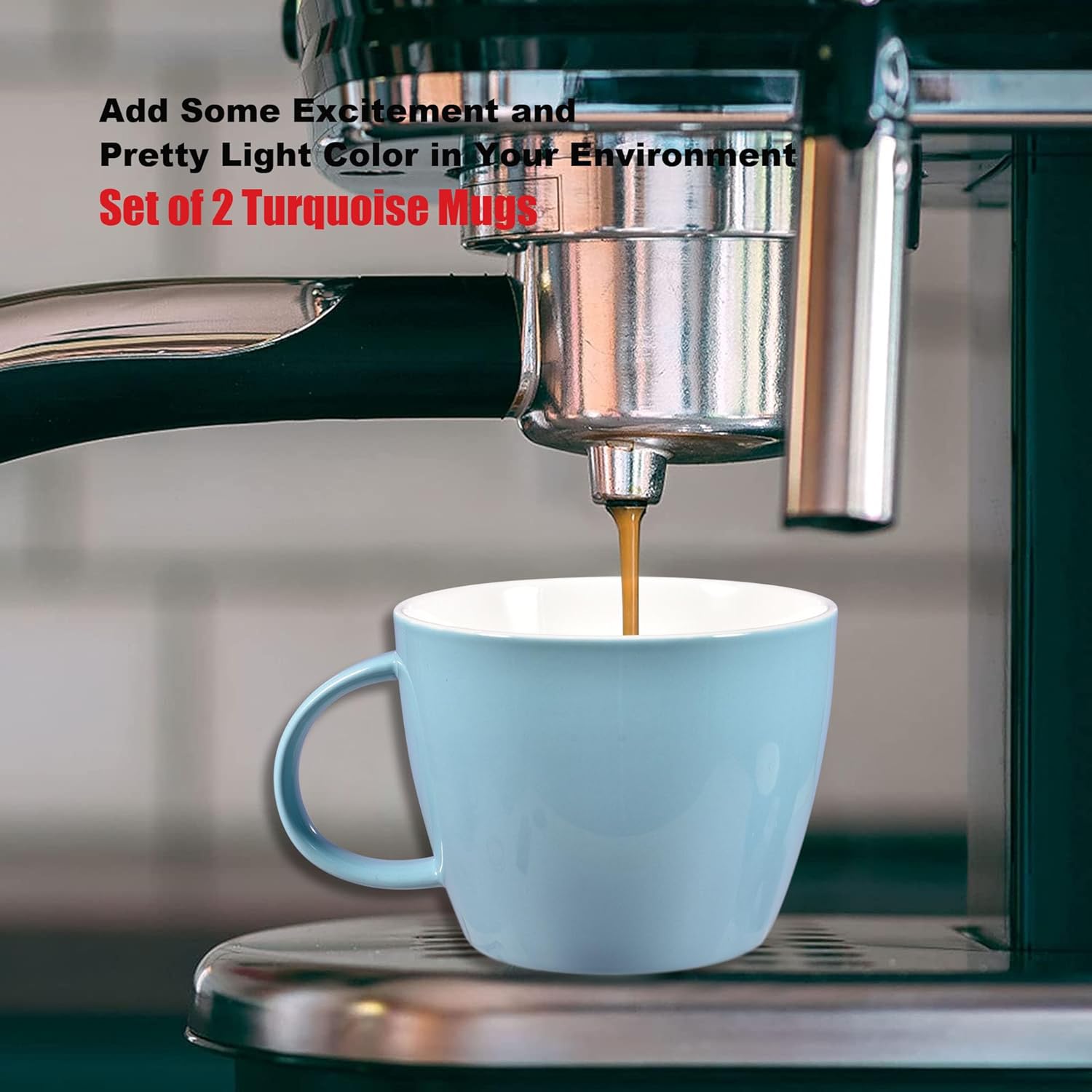 Coffee Mugs, 30oz (900ml) Ceramic Soup Mug Set of 2, Large Soup Cups Dishwasher Safe, Microwave Safe, Huge Latte Cups, for Office Home, and Housewarming Gifts, Turquoise