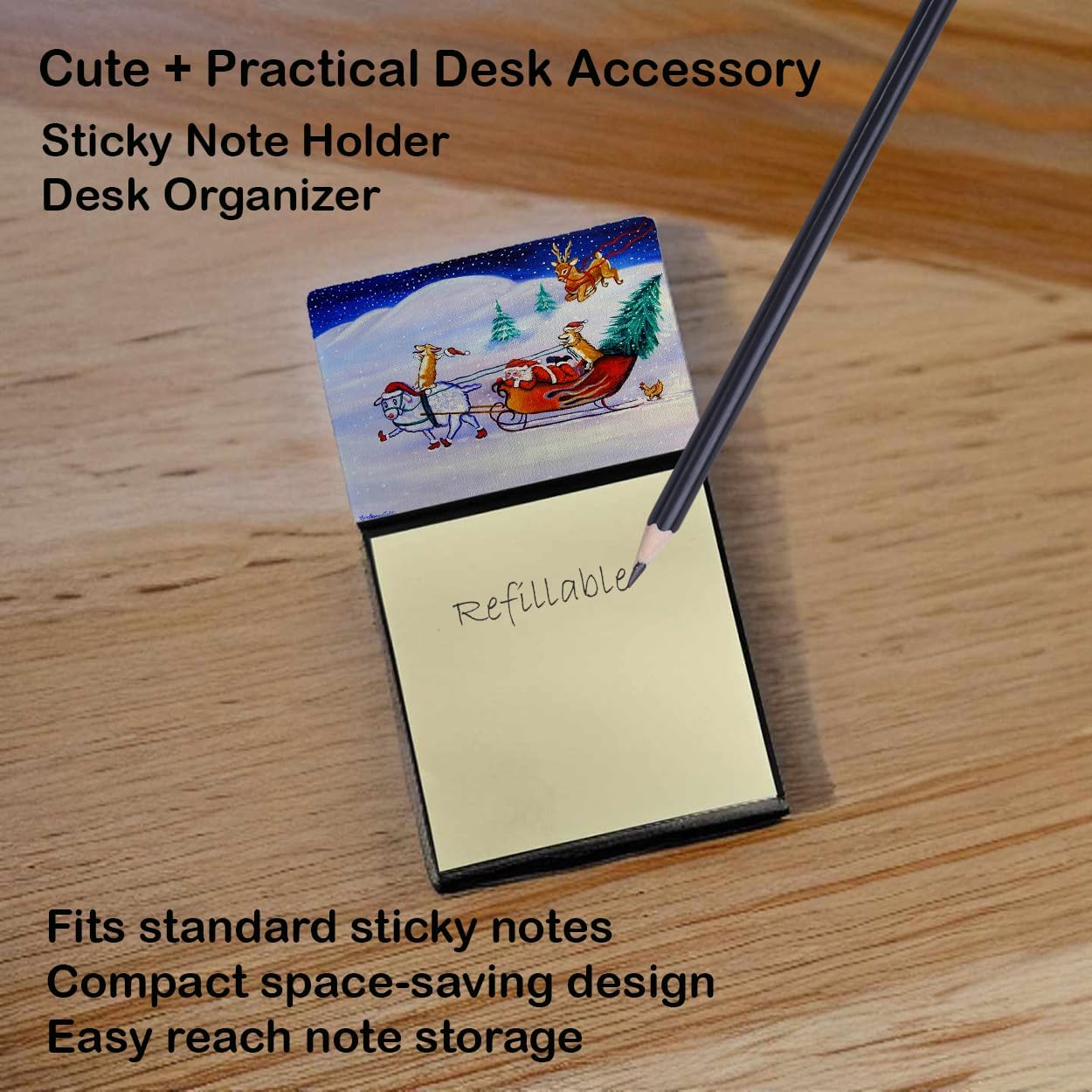 Caroline's Treasures Desk Artwork Notepad Holder, Multicolor (7442SN) image 2
