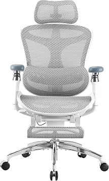 SIHOO Ergonomic Office Chair with Dynamic Lumbar Support, 3D Armrests & Adjustable Backrest, Footrest for Enhanced Comfort, Desk Chair for Home Office, Doro C300 - Black Supports up to 150 kg
