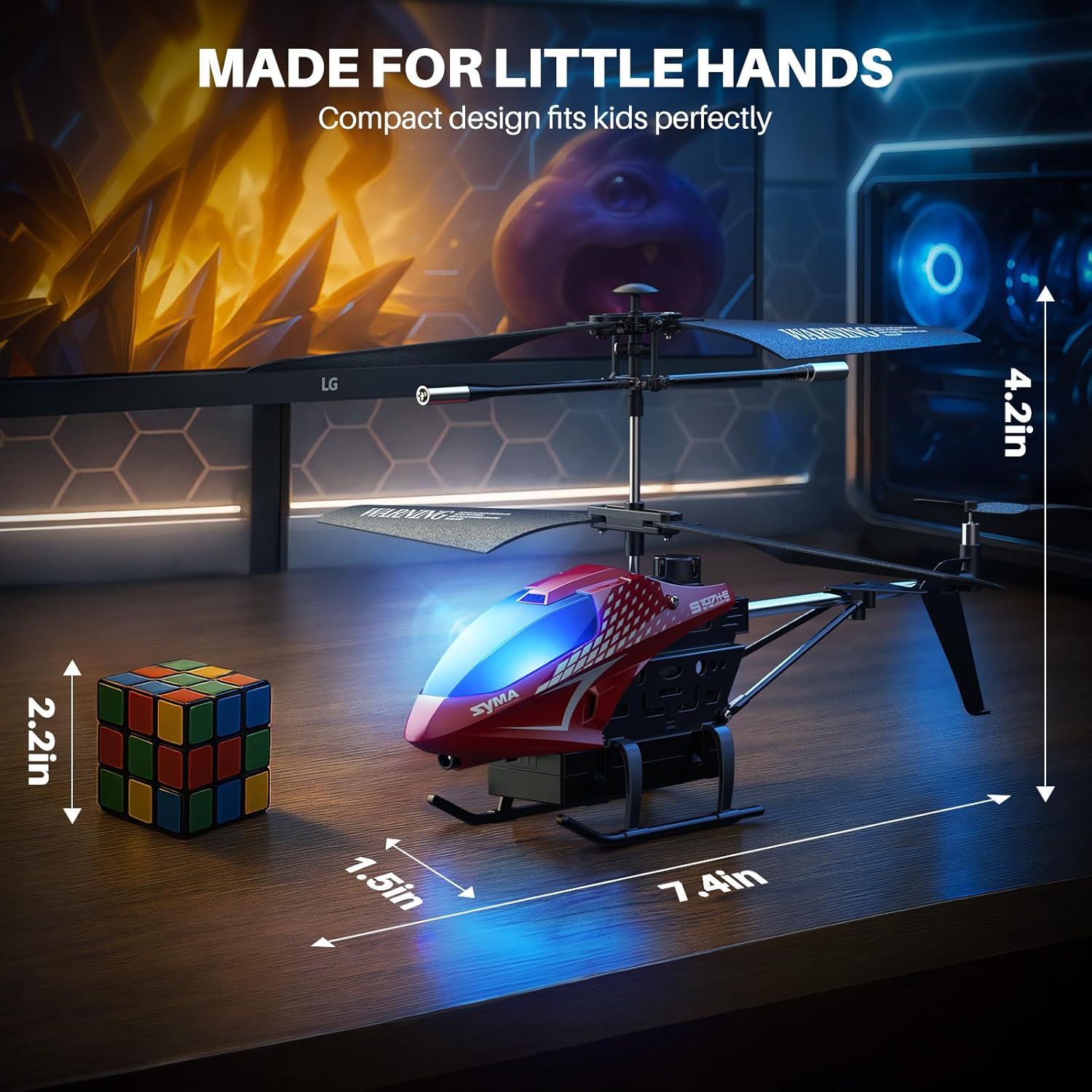 SYMA RC Helicopter, Remote Control Helicopter with 40 Mins Flight Time(2 Batteries), Auto Obstacle Avoidance, 7 LED Lights and Altitude Hold, Gifts Toys for Kids 8-12