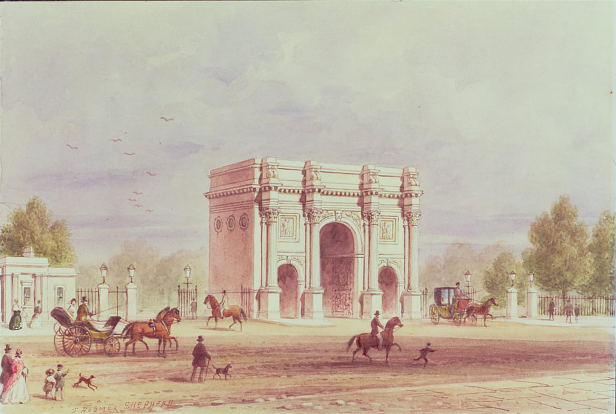 POSTERIIk Famous Animal Posters Vintage Picture Marble Arch by Hosmer Shepherd Modern Wall Decor for Home Decor 60x90cm