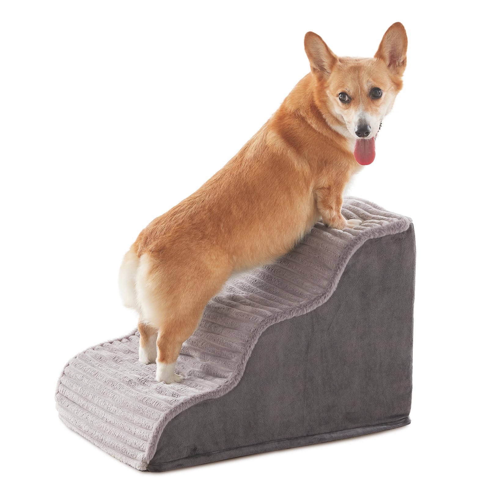 Escalier pour chiens en mousse haute densité et housse douce