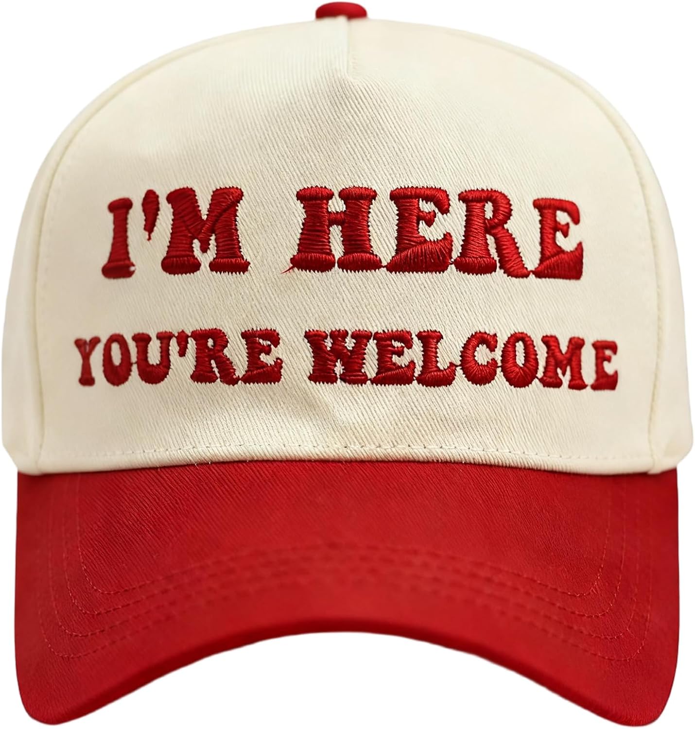 Funny Trucker Hats Embroidered Vintage Snapback Hat for Women Put It On My Husband's Tab Hats Gag Gifts Baseball Cap Red