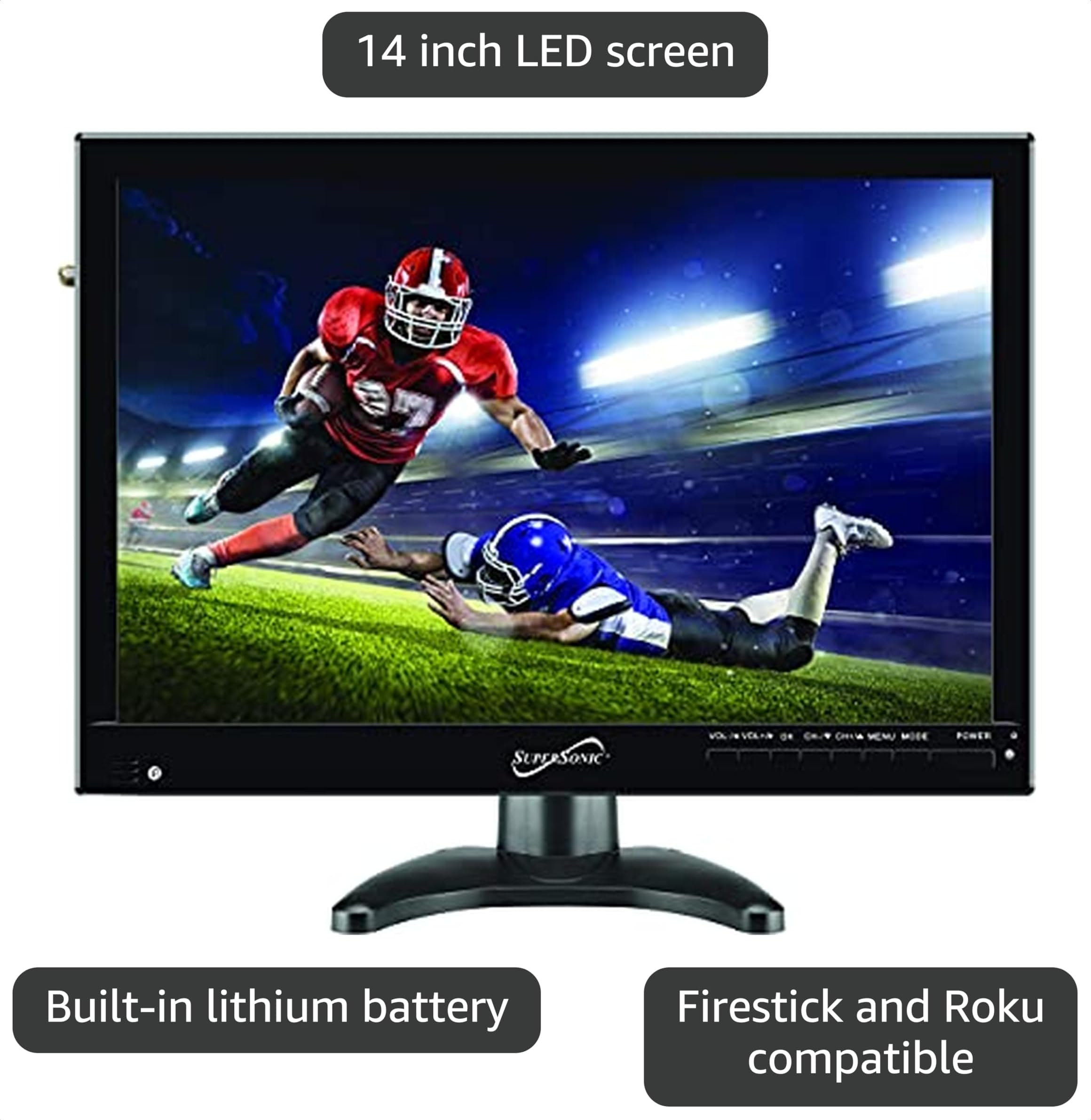 Amazon.com: Supersonic SC-2816 16-Inch Widescreen LED TV with