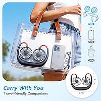 Vista 4 de Ventilador de cuello recargable portátil: ventiladores personales para tu cuello Ventilador de enfriamiento portátil Aire acondicionado de cuello