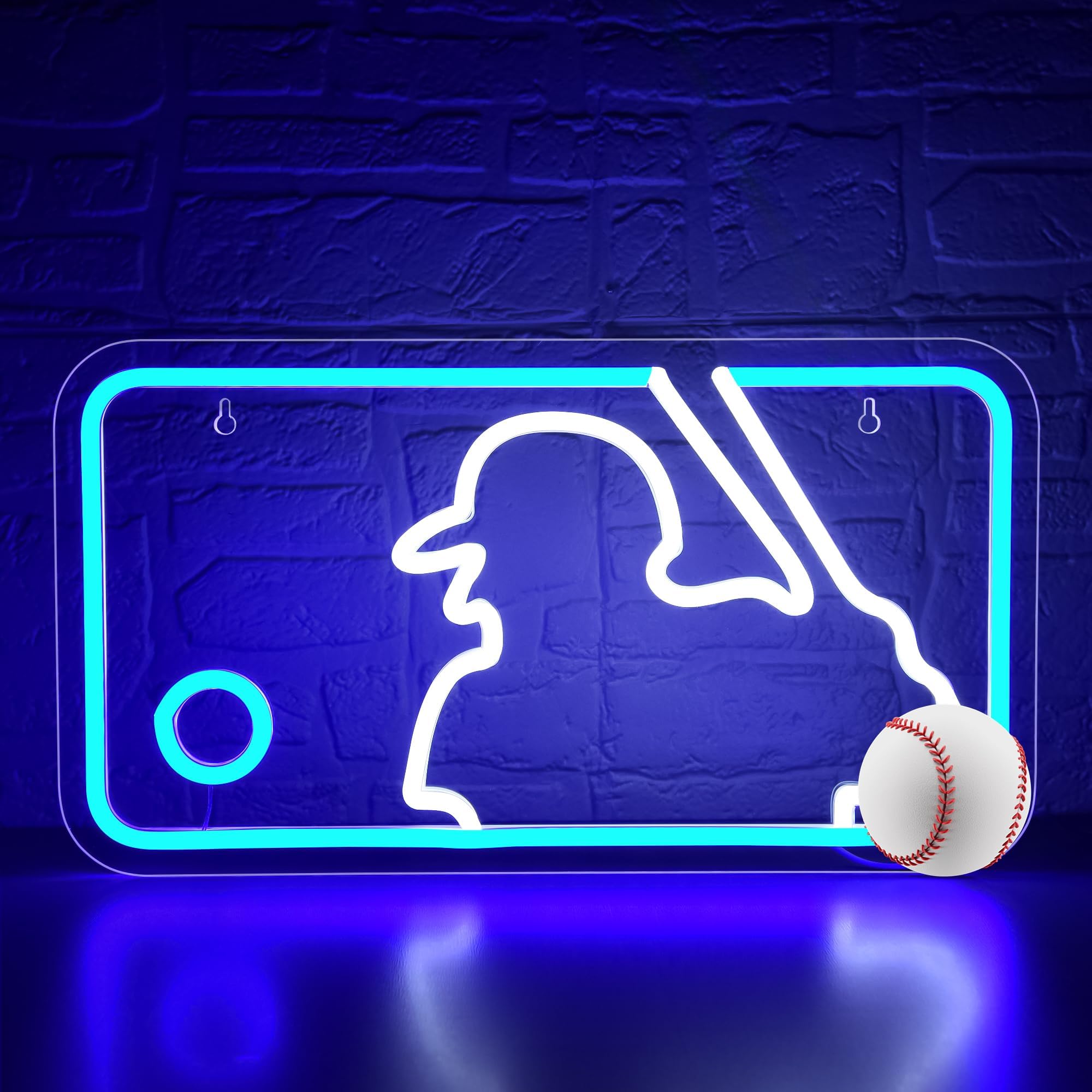 Baseball Neon Sign for Sport Club Wall Decor,Baseball Sport LED Sign,Baseball Led Neon Light, for Bar,Pub,Boy's Room,Men Cave,Party Wall Decor,Size16.1 * 8.9 inch(JTLD031)