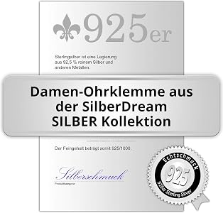 SilberDream D3GSO494X Orecchini A Perno In Argento 925 Con Zirconi - Multicolore, Chiusura A Gancio, 2-4,2 Cm - 5