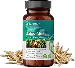Merlion Naturals Safed Musli Tablets, Chlorophytum borivilianum, 500mg (120 Tablets)