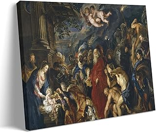 Adoration of The Magi 1610 By Peter Paul Rubens Artist's Works Printed Posters Wall Art Picture Painting Canvas Prints Artworks Bedroom Living Room Decor 16x24inch(40x60cm)