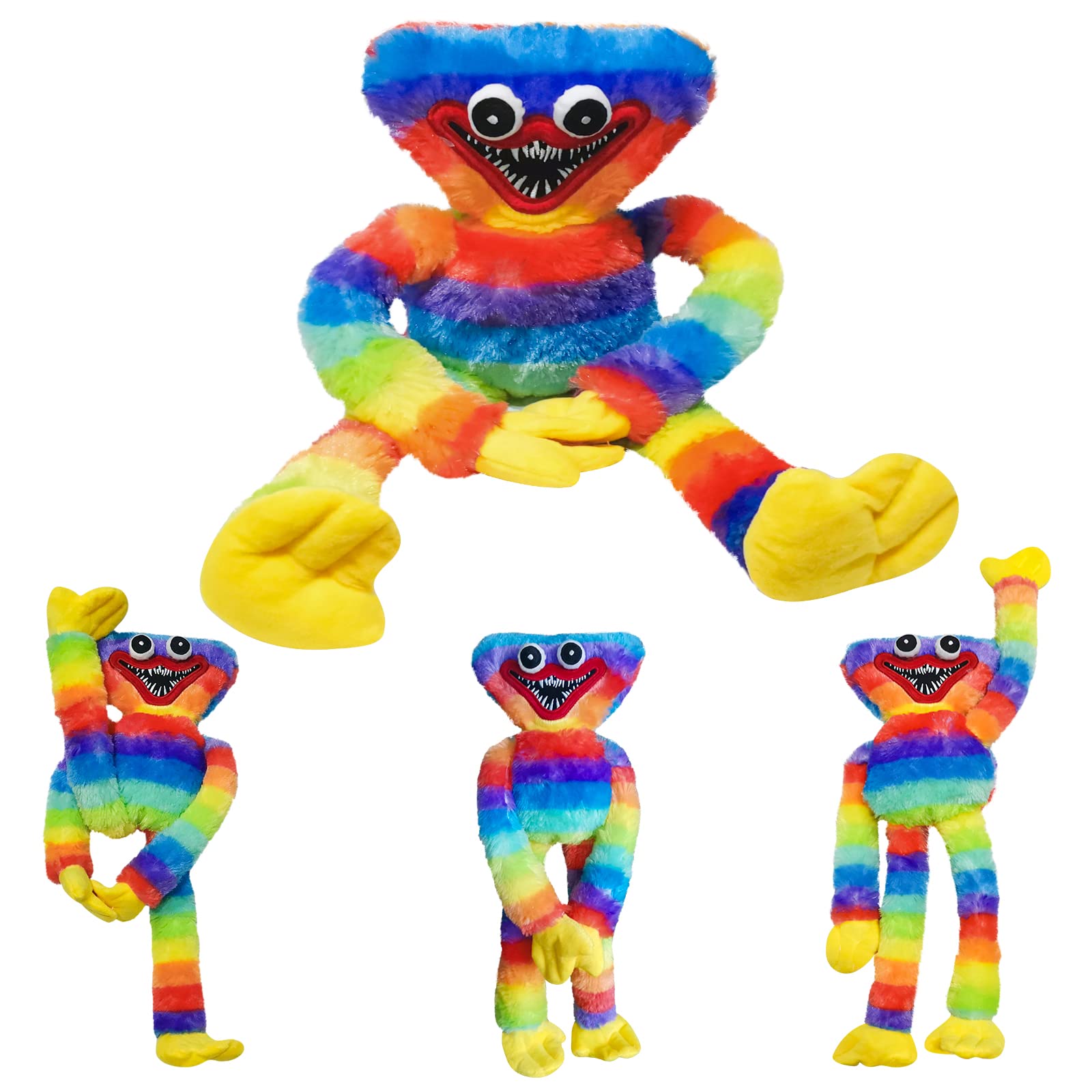 ariel-gxr Huggy Wuggy Plushies Toy,Rainbow Plush Doll with Kissy Missy Smiling Monster Horror Plush Monster Toy for Kids Game Fan