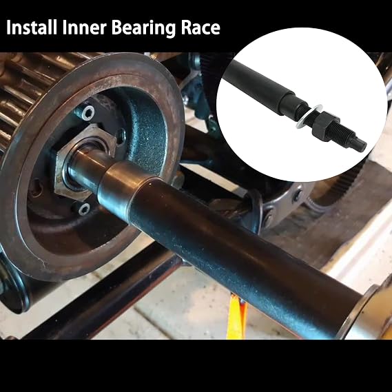 ReluxGo Transmission Mainshaft Inner Bearing Race Tool Installer Puller for Harley Davidson Big Twin 5 and 6 Speed 1984-present # 34902-84, Harley Bearing Removal Installation Motorcycle Tool Kit