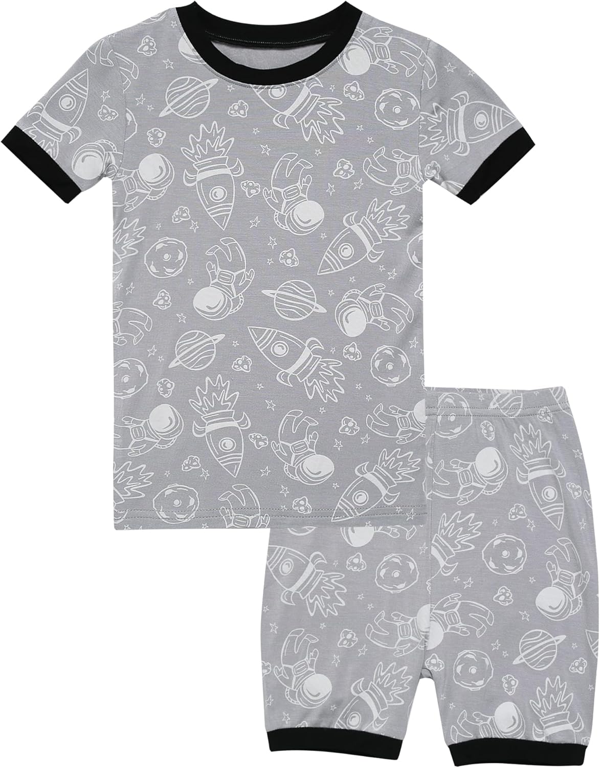 Vaenait Toddler Girls Boys Kids Girls Boys Animal Flower Patern Sleepwear Pajamas Summer Viscose Pjs