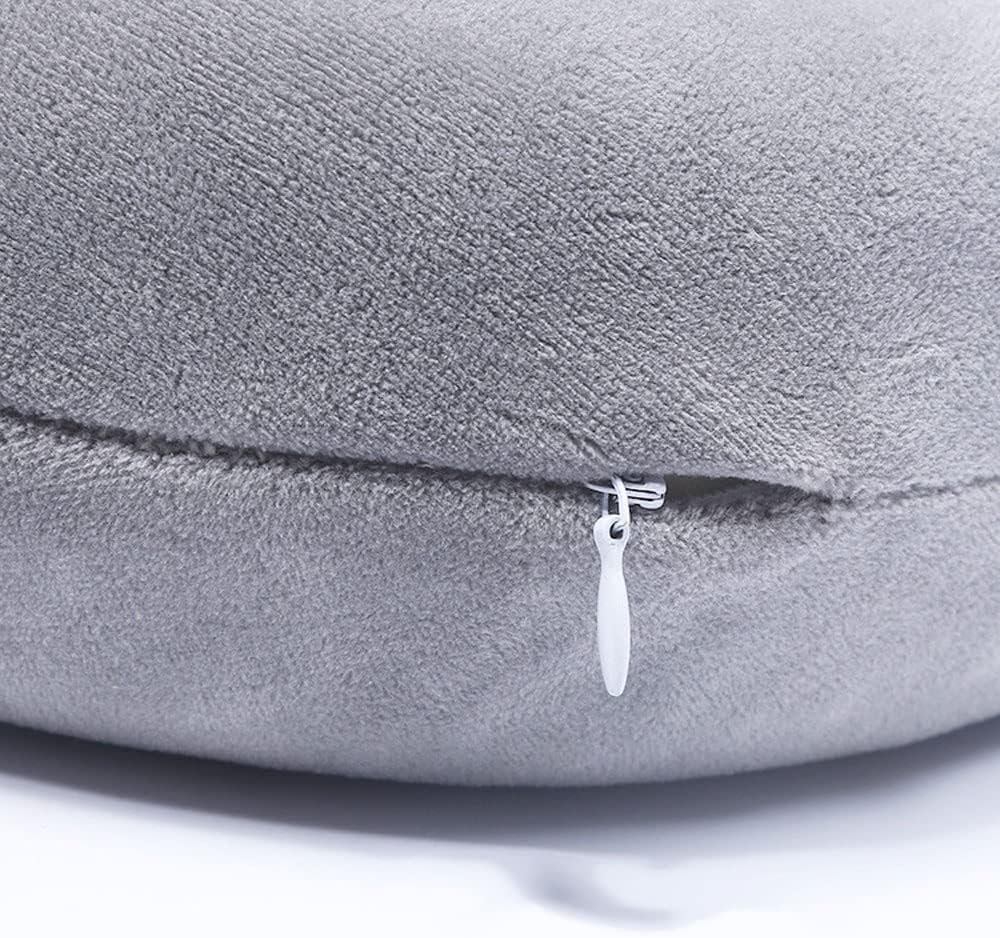 Travel Pillow Memory Foam - Head Neck Support Airplane Pillow for Traveling, Car, Home, Office, Travel Neck Flight Pillow, Washable Cover (Color : B)