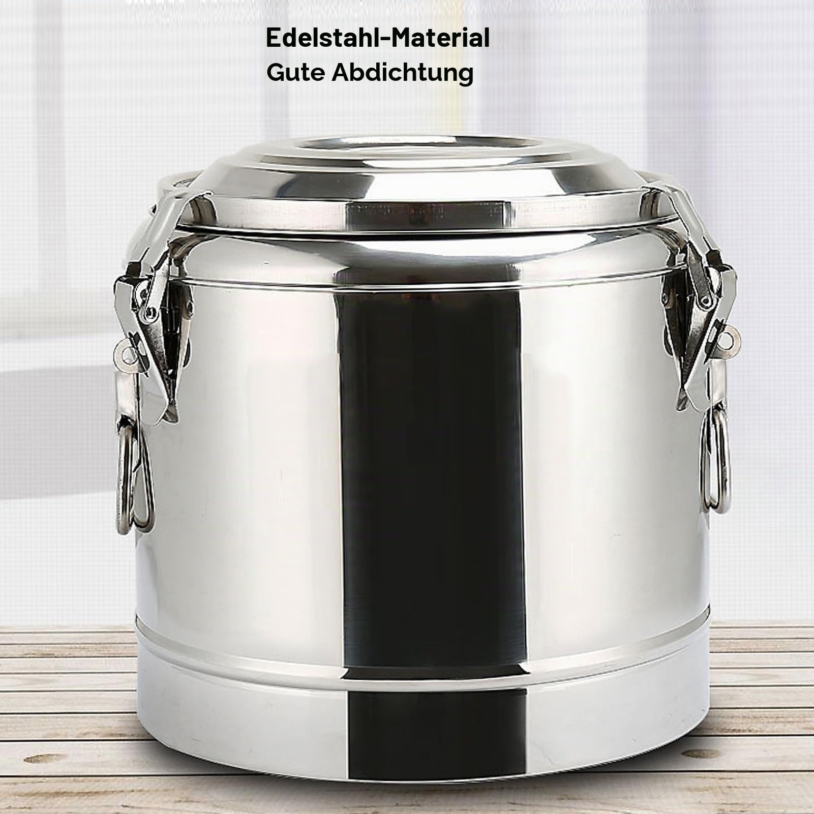 Jenngaoo Thermobehälter 10 L Edelstahl, Vakuumisolierte Isolierkanne | Für Speisen, Heiße und Kalte Getränke, ideal für Party, Events, Gastronomie, Outdoor, Langlebig und Einfach zu Reinigen