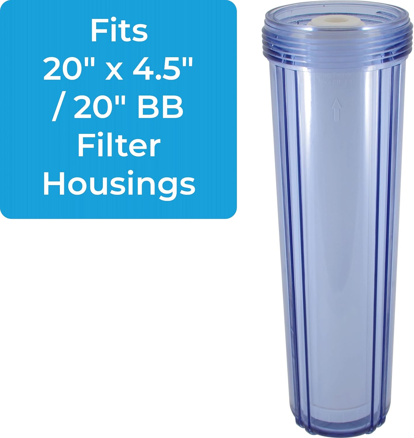 SpiroPure 20x4.5 Empty Refillable Filter Cartridges with Polyester Pads (Case of 3)