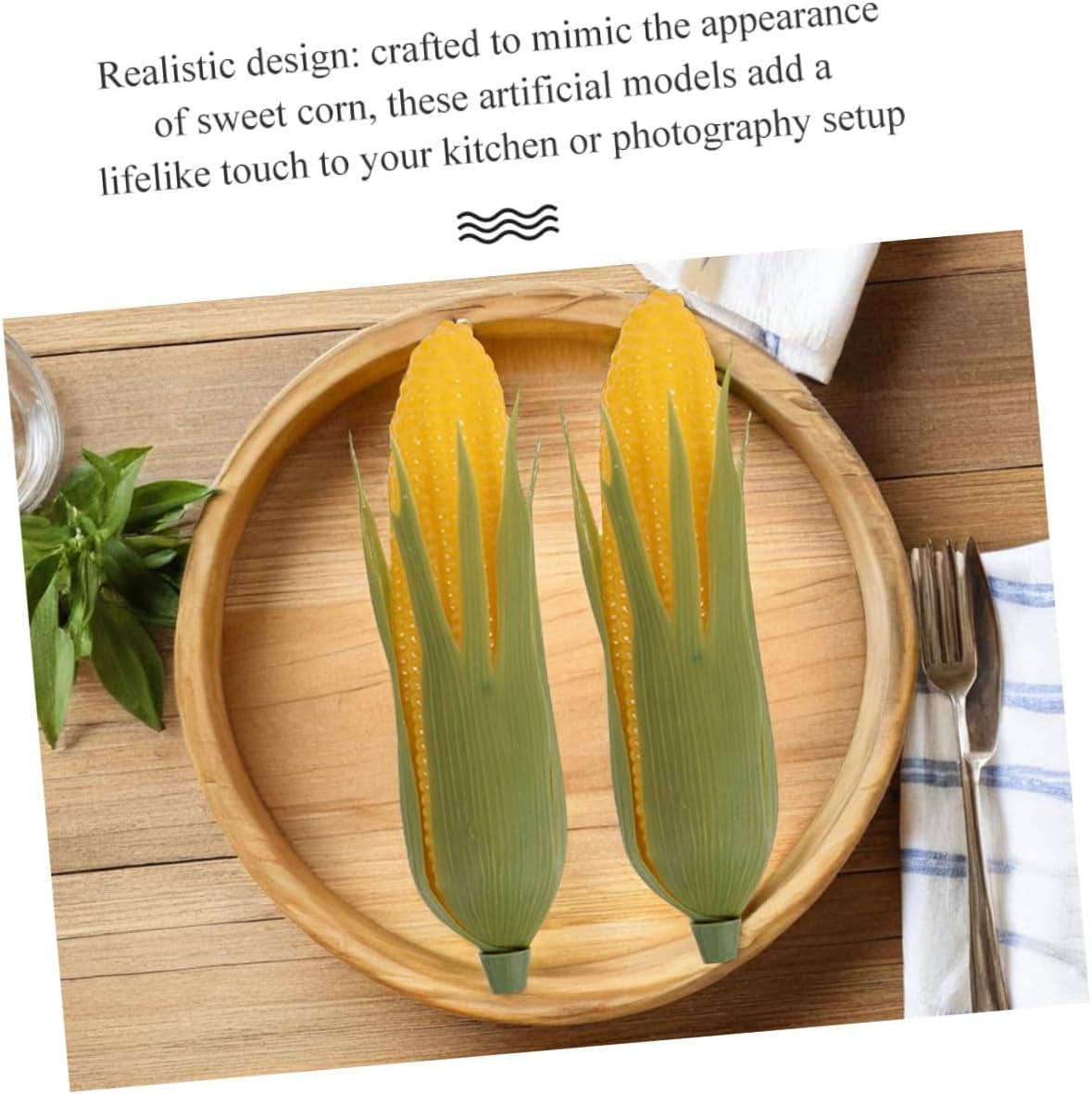 10pcs Artificial Corn Lifelike Plastic Simulation Vegetable Prop with Green Husk for Kitchen Decoration Photography Photo Props Home Display