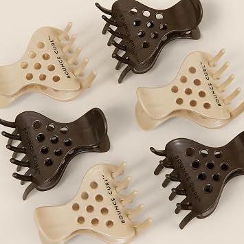 Bounce Curl Volume Root Clips for Curly Hair Drying and Diffusing, Tan