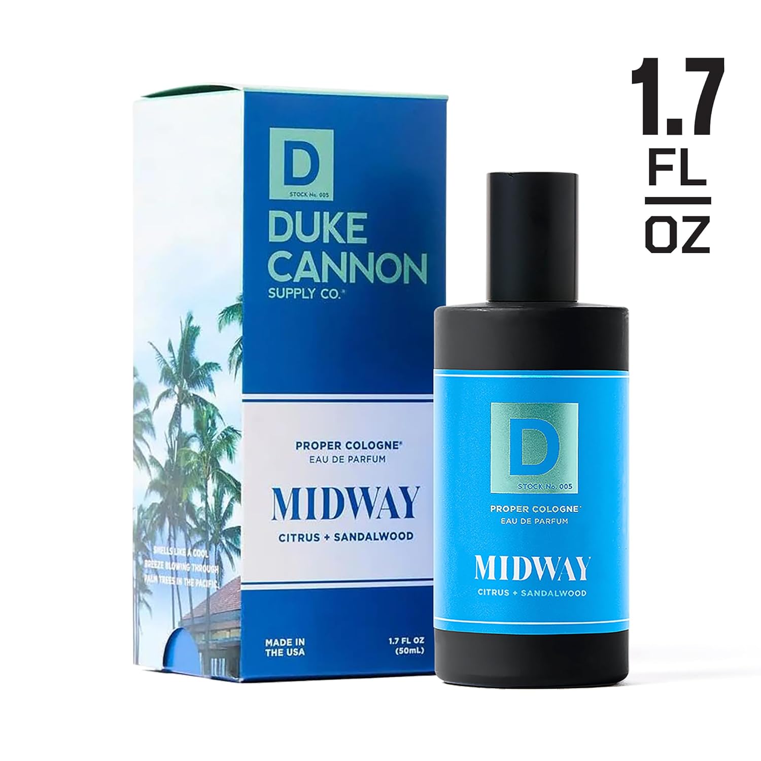Duke Cannon Supply Co. Midway & Sawtooth Men’s Cologne Duo Fresh Citrus Marine and Crisp Alpine Cedarwood Long-Lasting Eau de Parfum Set Masculine Everyday Fragrance Kit 1.7 Fl Oz.